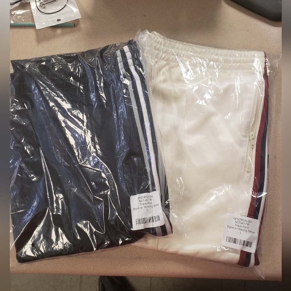 Two pair men's track pants by American Apparel